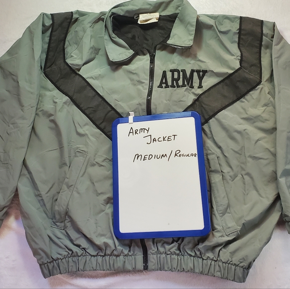 Military Army PT Jacket Windbreaker - Gray - Adult